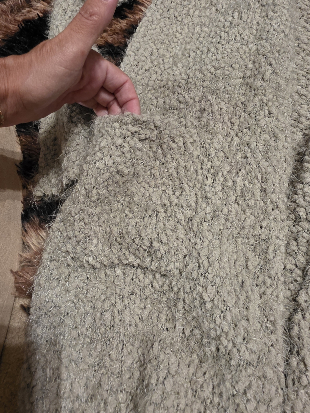 Love Tree Heather Gray Fuzzy Longline Cardigan - Picture 3 of 5